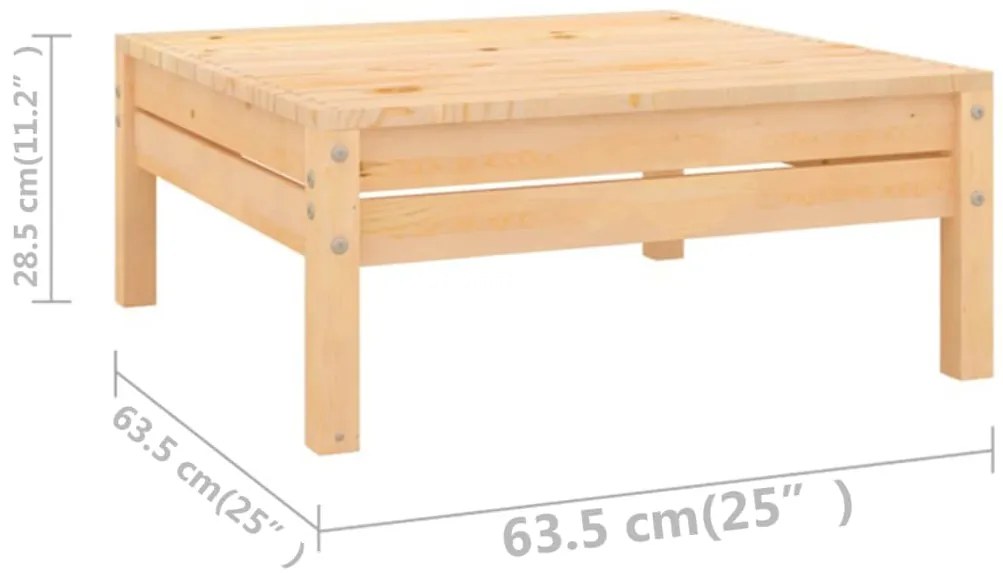 10 pcs conjunto lounge de jardim pinho maciço