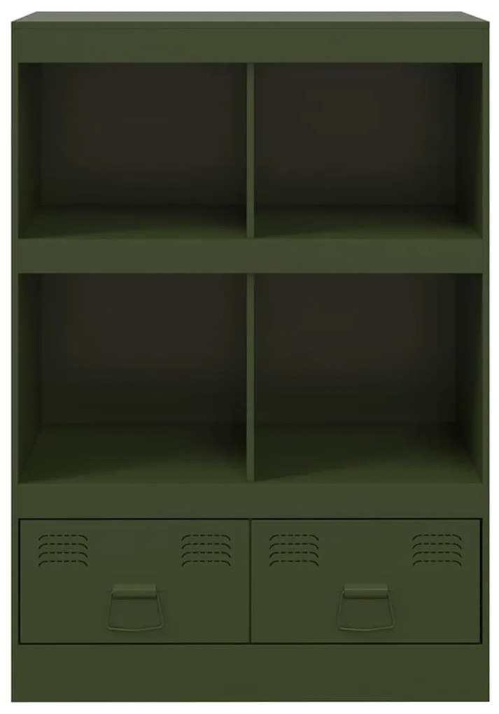 Aparador alto 67x39x95 cm aço verde azeitona