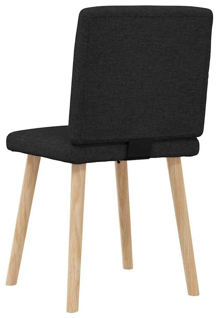 Cadeiras de jantar 2 pcs tecido preto