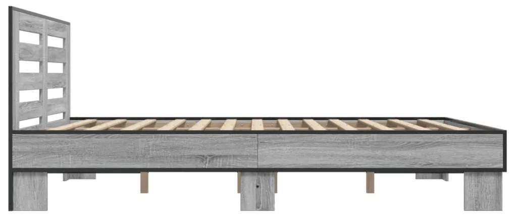 Estrutura de cama 150x200 cm derivados madeira/metal