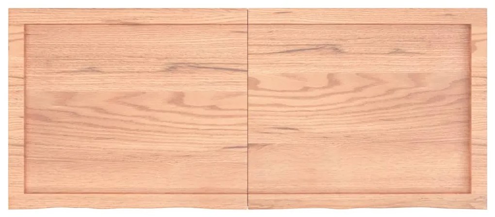 Tampo de mesa 120x50x(2-6) cm carvalho tratado castanho-claro