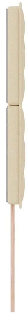 Cabeceira LED Design Linhas Creme 100 cm Tecido