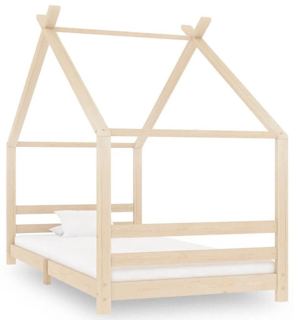 Estrutura de cama para crianças 90x200 cm pinho maciço