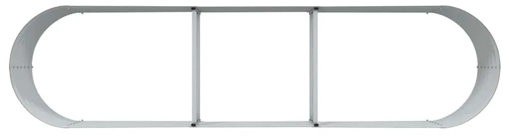 Cama de Jardim Elevada Castanha com Look de Madeira 320x80x44 cm Aço