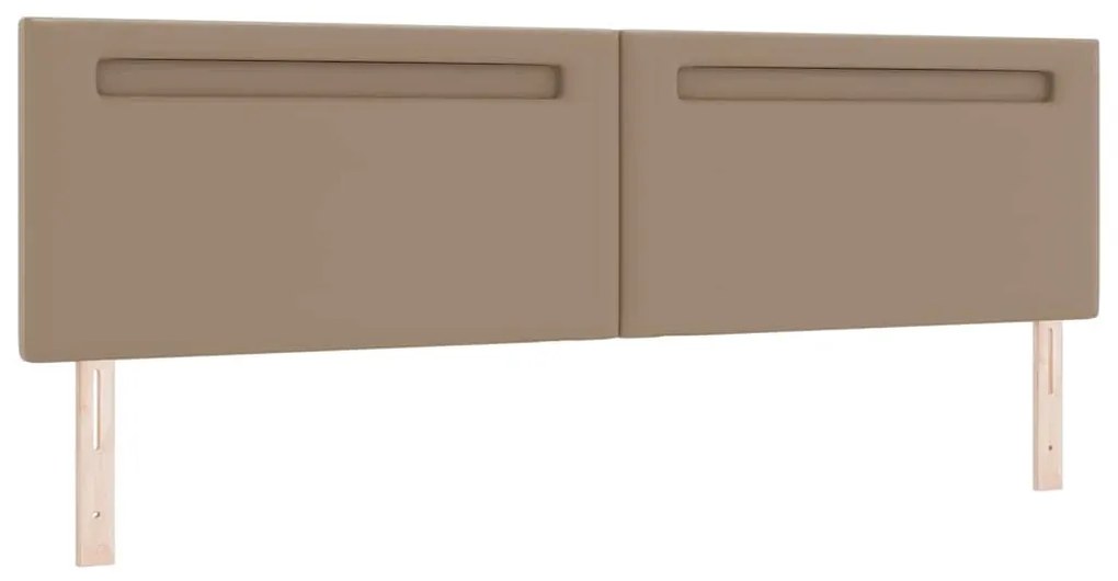 Cabeceira vidaXL Design Simples Cappuccino 200 cm em Couro Sintético