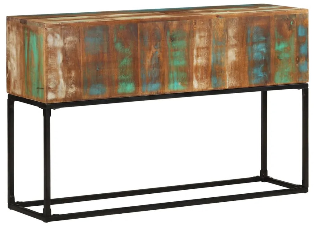 Mesa consola 120x30x75 cm madeira recuperada maciça