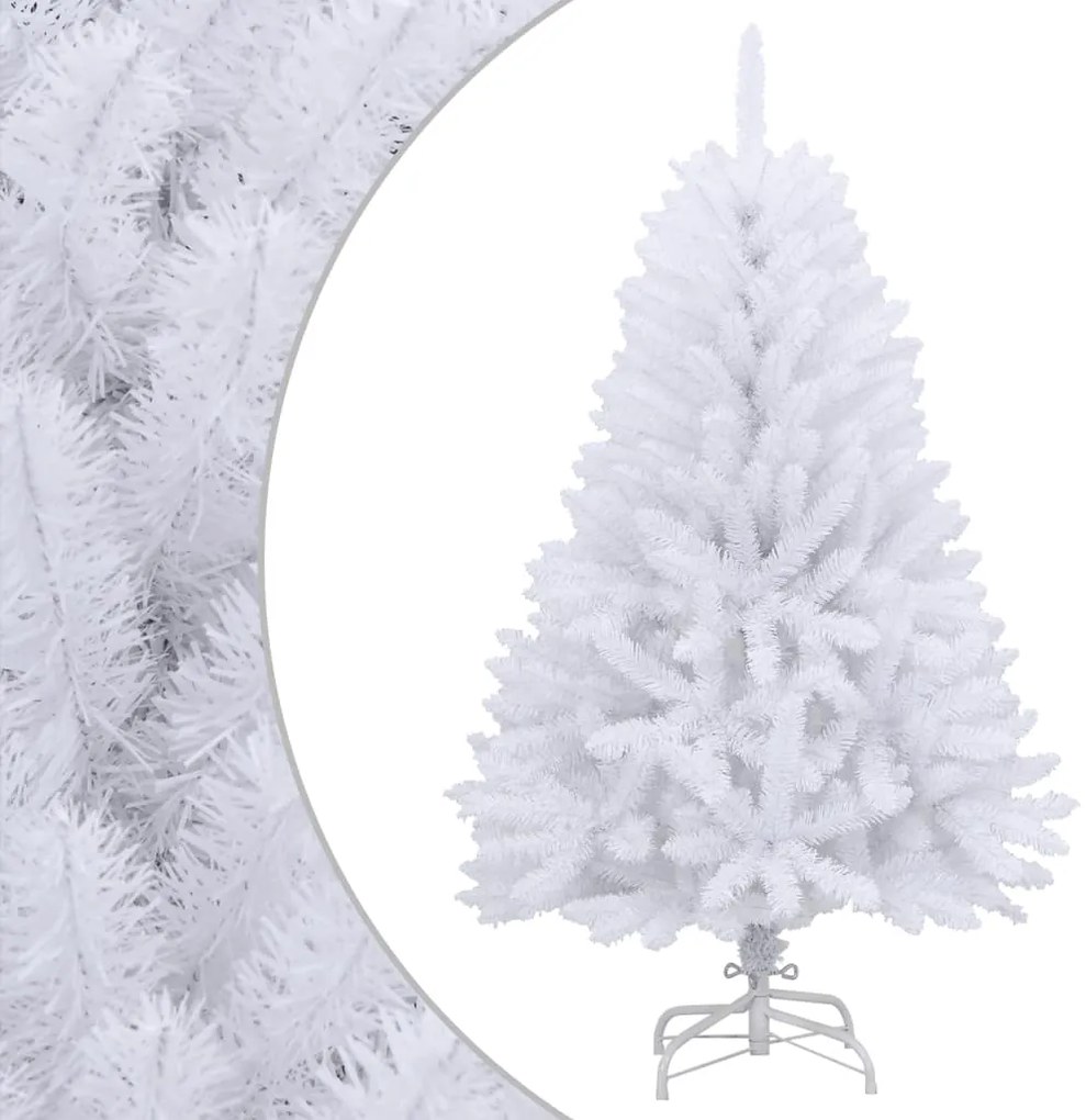 Árvore de Natal artificial articulada com suporte 150 cm branco