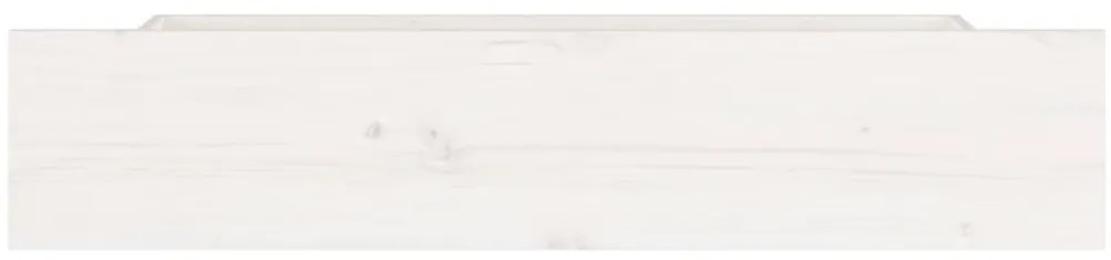 Gavetas de cama 4 pcs madeira de pinho maciça branco
