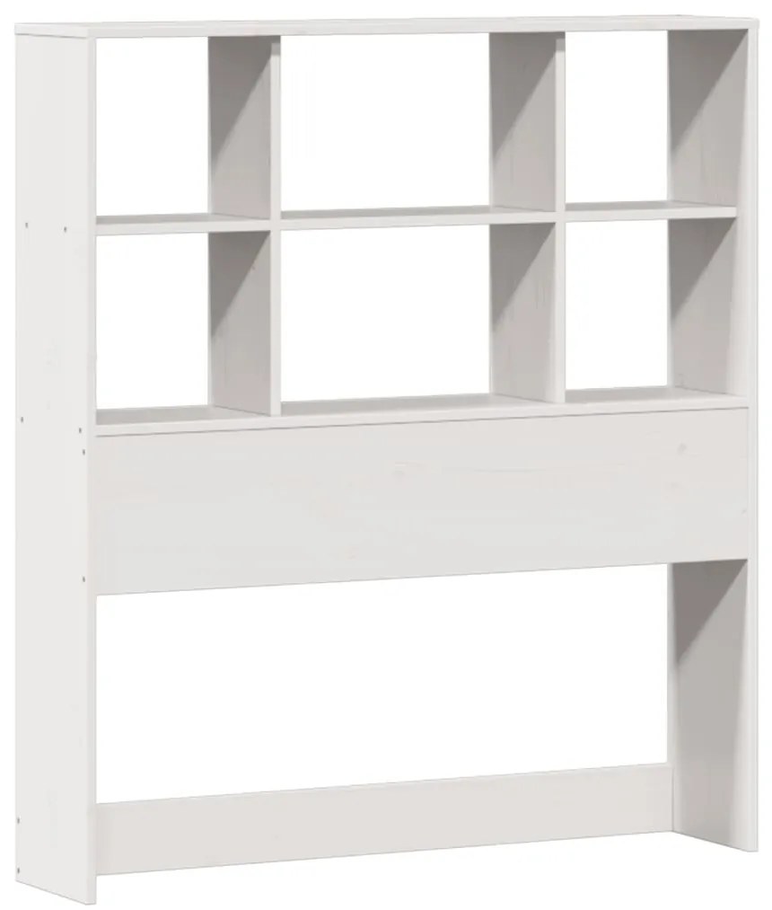 Cama com estante sem colchão 90x200 cm pinho maciço branco