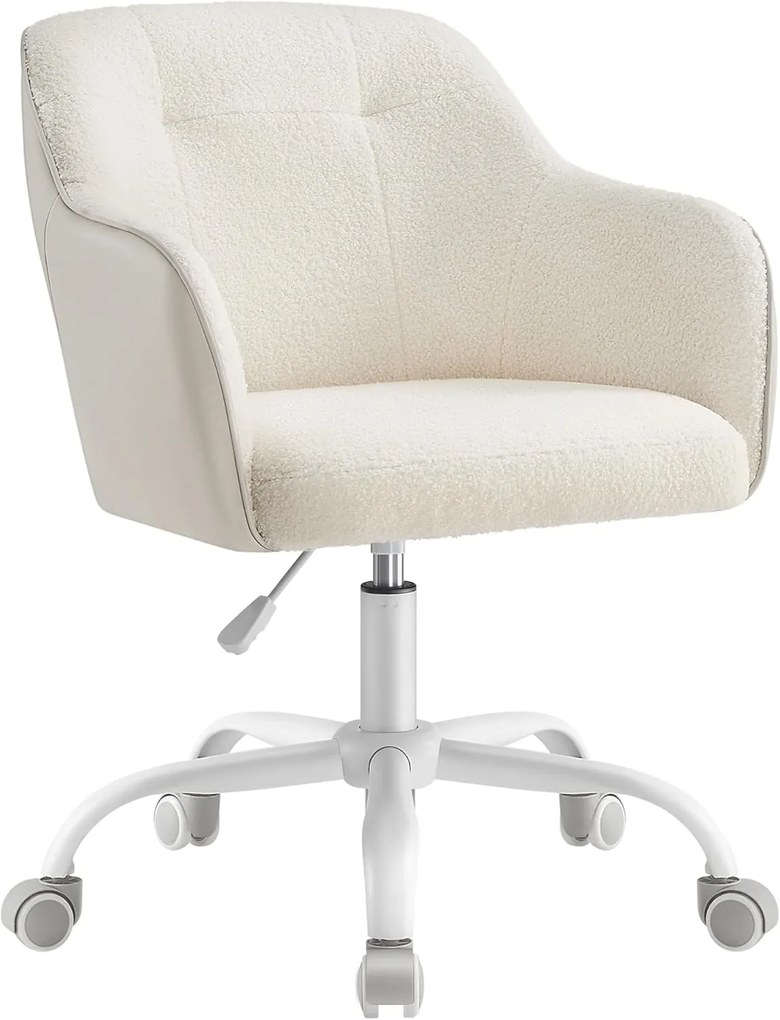 Cadeira de escritório giratória com encosto ergonómico | SONGMICS | 60,8 x 58 x 96 cm | OBG019W01.