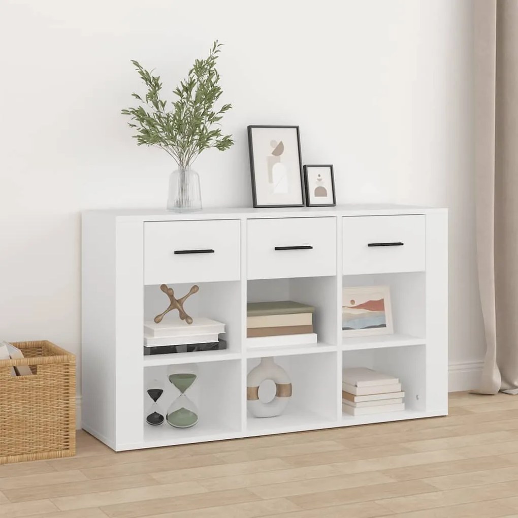 821004 vidaXL Aparador 100x30x59,5 cm derivados de madeira branco