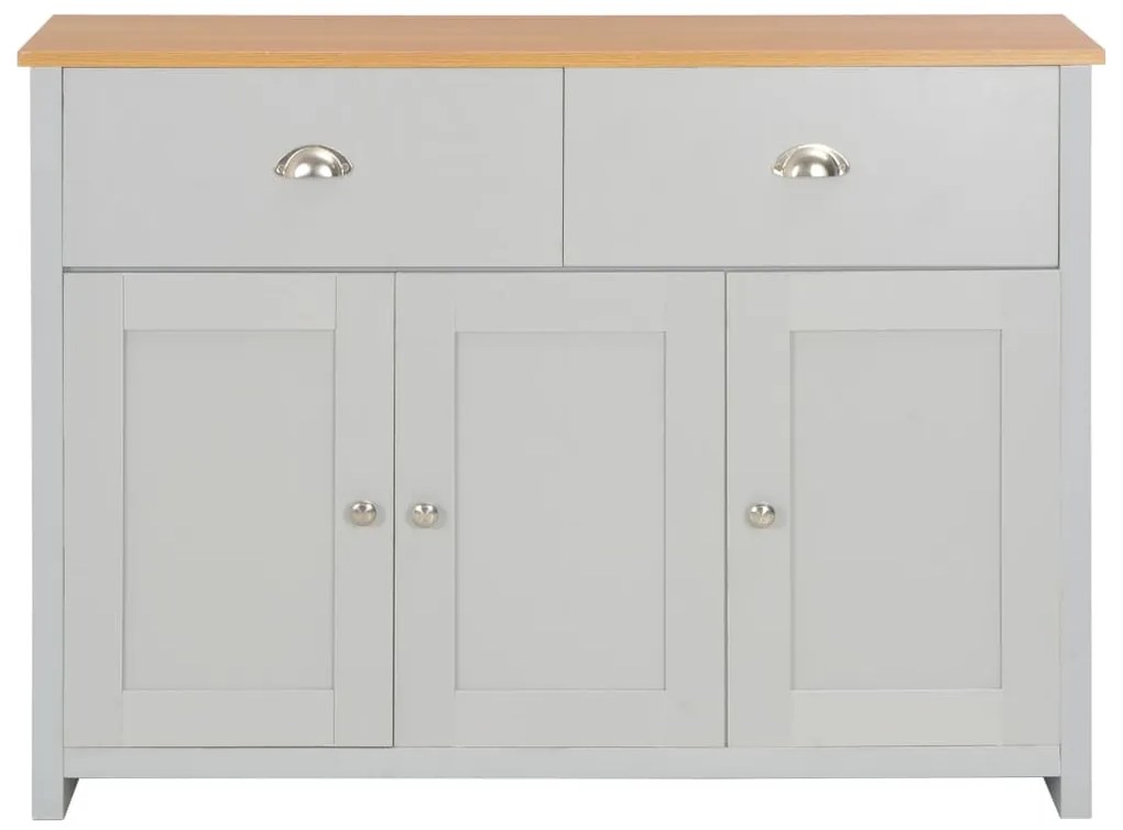 Aparador 112x35x81 cm cinzento