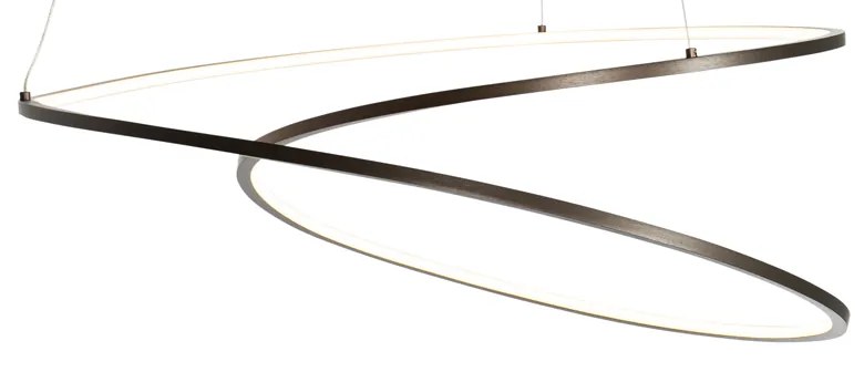 Candeeiro Pendente Design Bronze 72 cm com LED dimmer 3 níveis - Rowan
