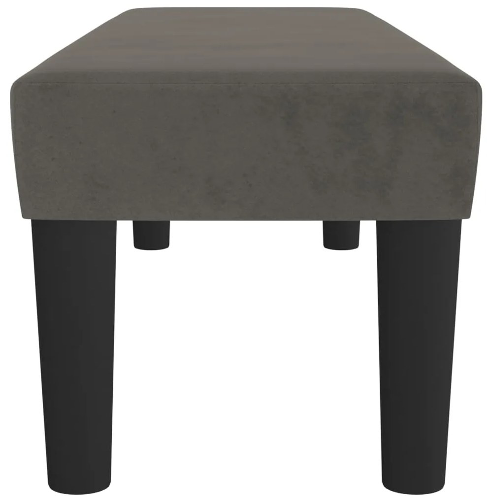 Banco 100x30x30 cm veludo cinzento-escuro