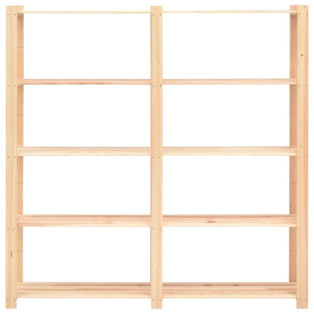 10 unidades arrumação 5 prateleiras 170x38x170cm pinho 500 kg