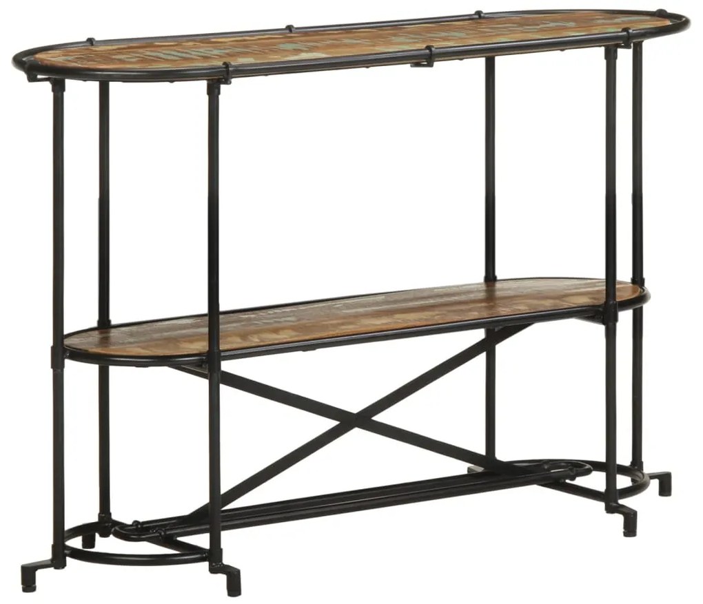 Mesa consola 110x42x76 cm madeira recuperada maciça