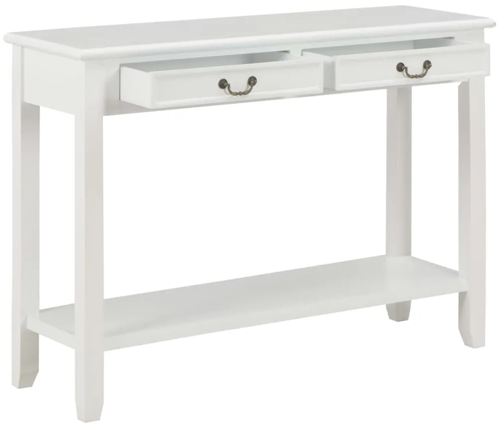 Mesa consola 110x35x80 cm madeira branco