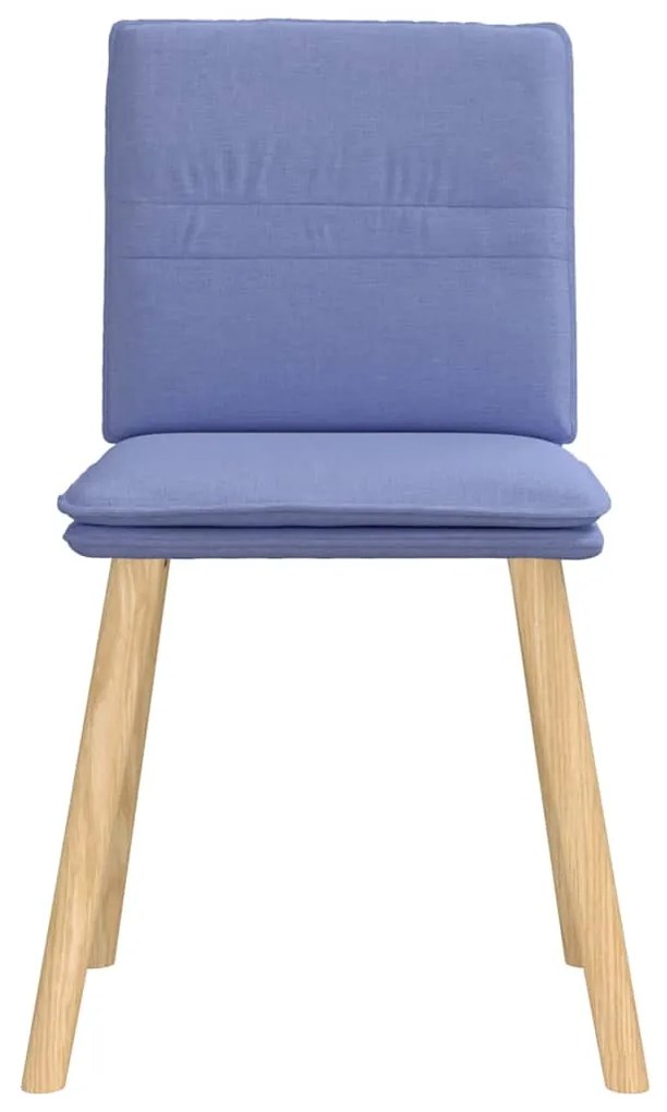 Cadeiras de jantar 6 pcs Jeans Tecido Azul