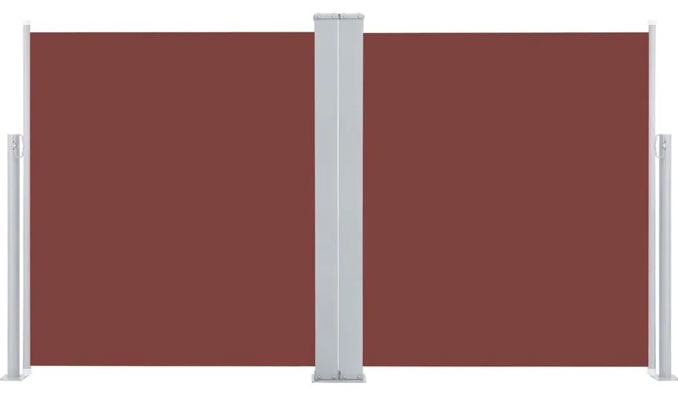 Toldo lateral retrátil 140x600 cm castanho