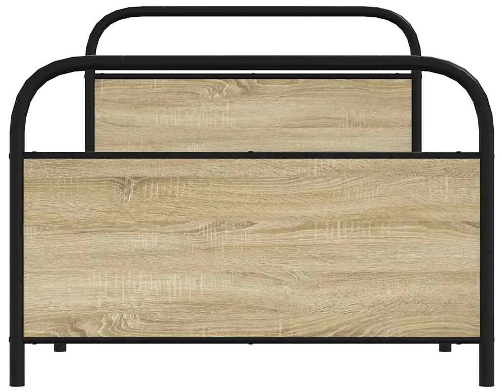 Estrutura cama s/ colchão derivados de madeira carvalho sonoma