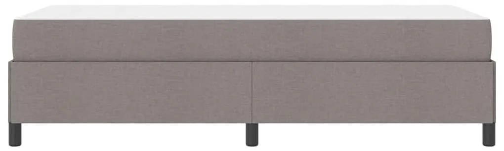 Cama Box Taupe, Preto 90 x 190 cm Tecido, Madeira de Engenharia