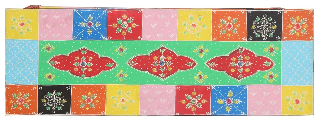Mesa Console vidaXL Multicolorida 100x30x75 cm Madeira Sólida de Manga