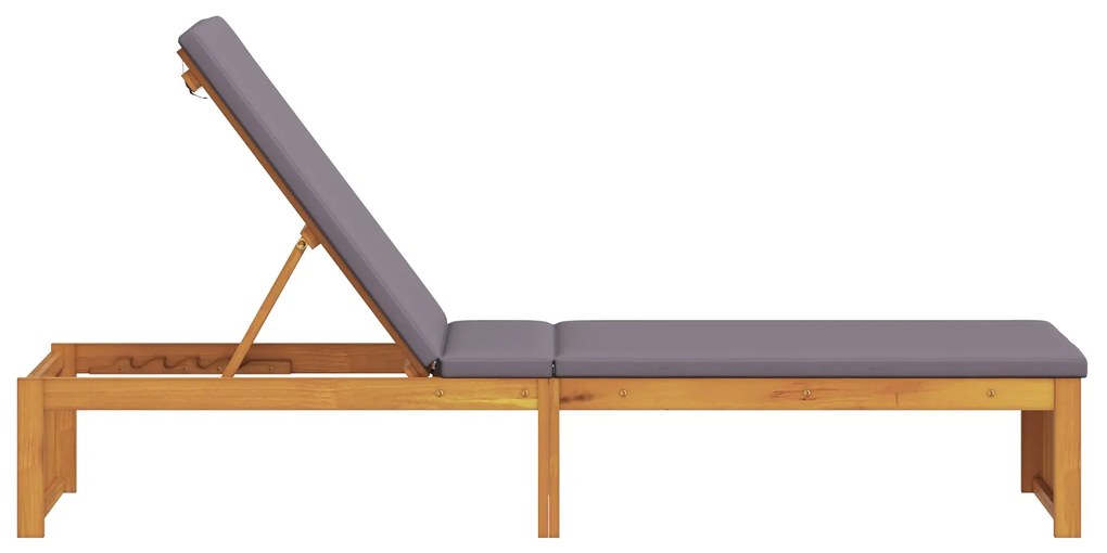 Espreguiçadeira com Almofada 200x55x30 cm Madeira Sólida de Acácia