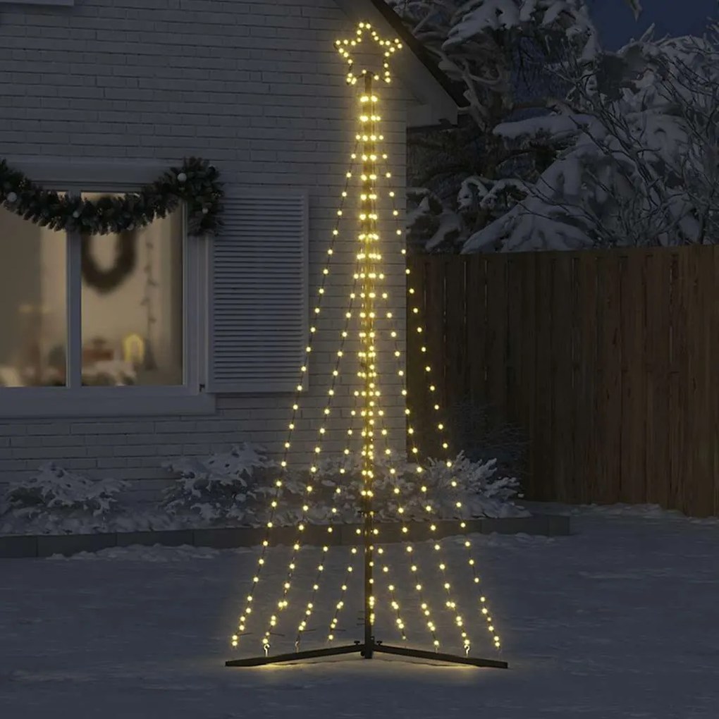 LED Árvore de Natal 447 LEDs Branco Quente 249 cm