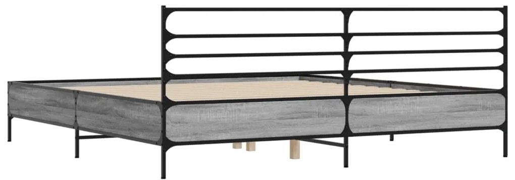 Estrutura de cama 180x200 cm derivados madeira/metal