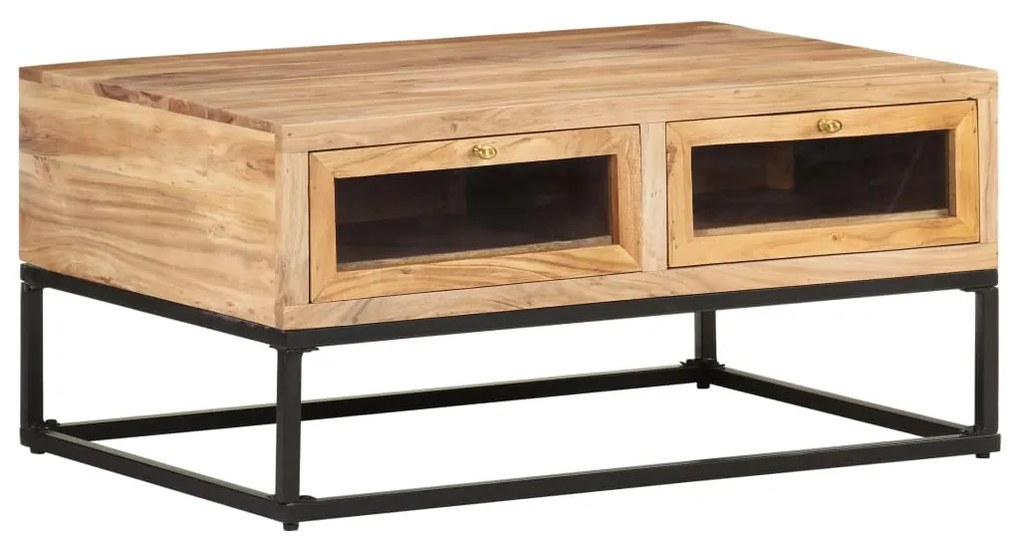 Mesa de centro 90x60x40 cm madeira de acácia maciça