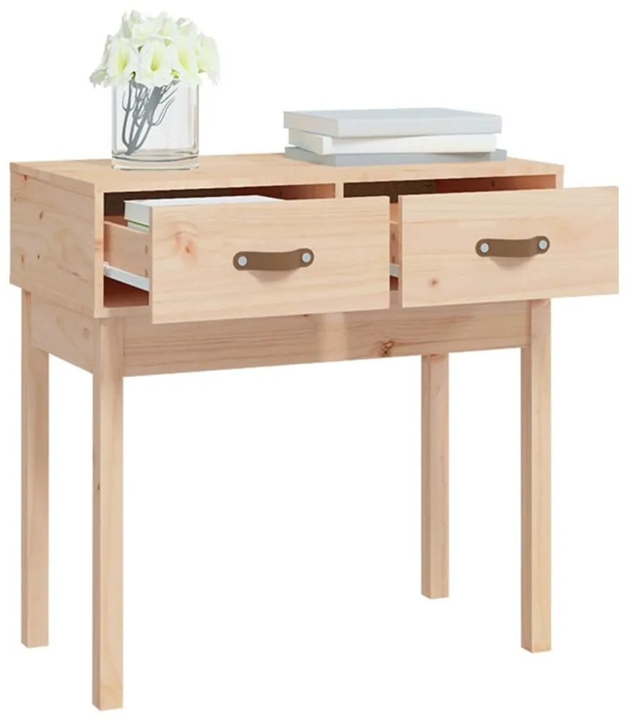 Mesa consola 76,5x40x75 cm madeira de pinho maciço