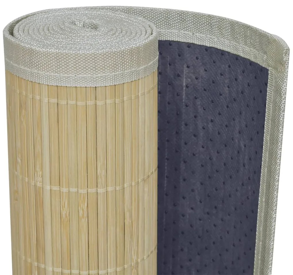 Tapete retangular bambu 80 x 300 cm natural