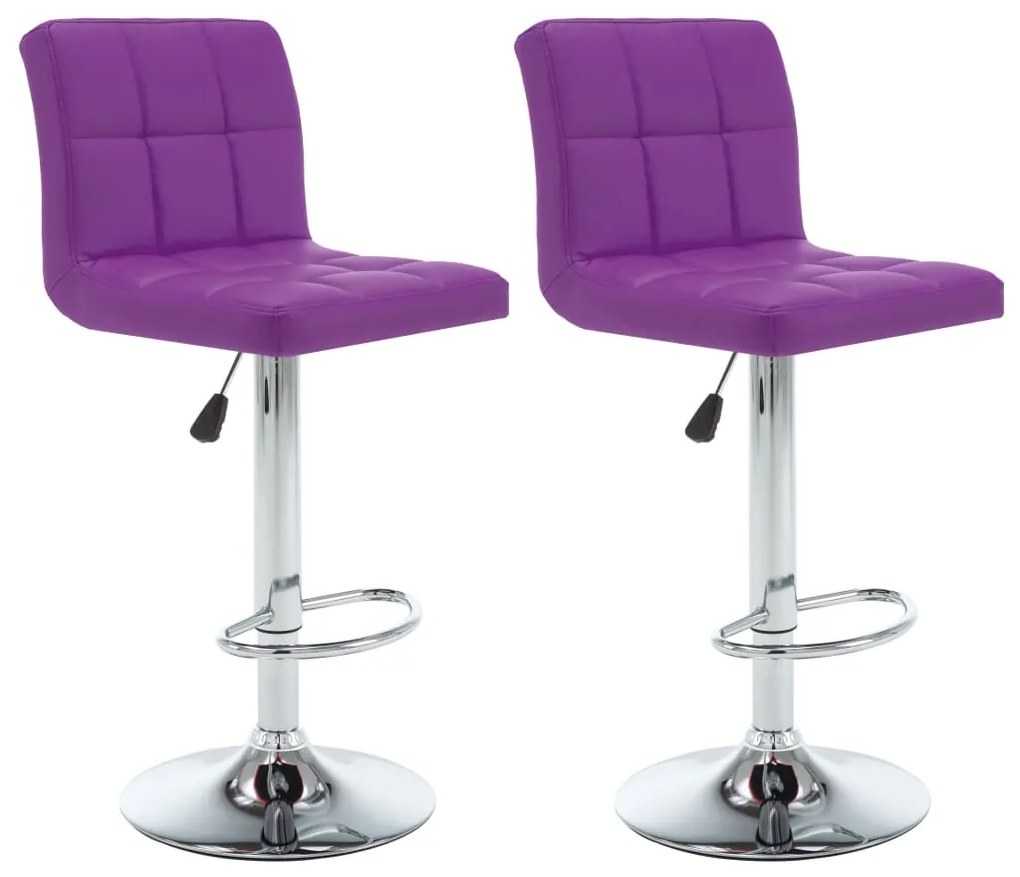 Bancos de bar 2 pcs couro artificial roxo