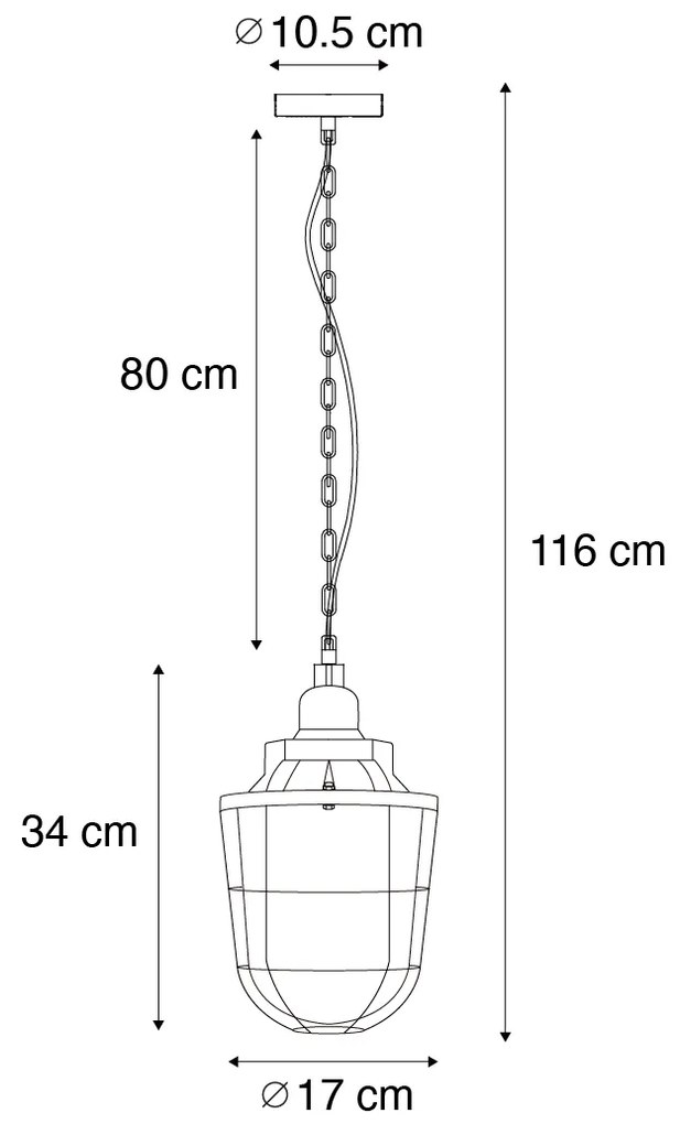 Conjunto de 3 Pendentes Industriais Pretos - Cabin