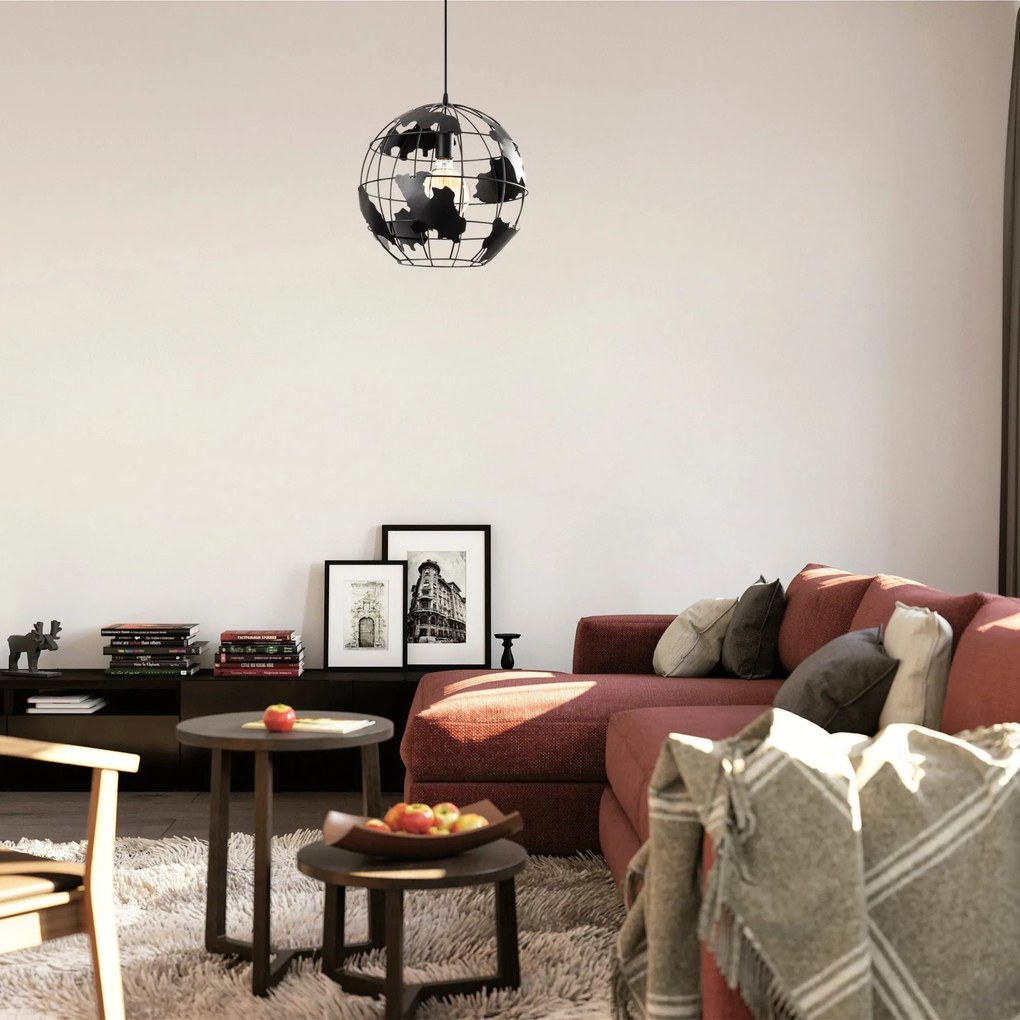 Candeeiro Chandelier Fellini – Preto – 40 cm