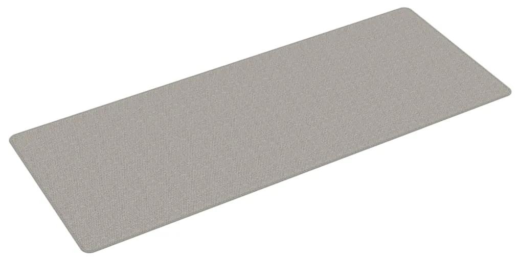 Tapete/passadeira 80x200 cm aspeto sisal cinzento-acastanhado