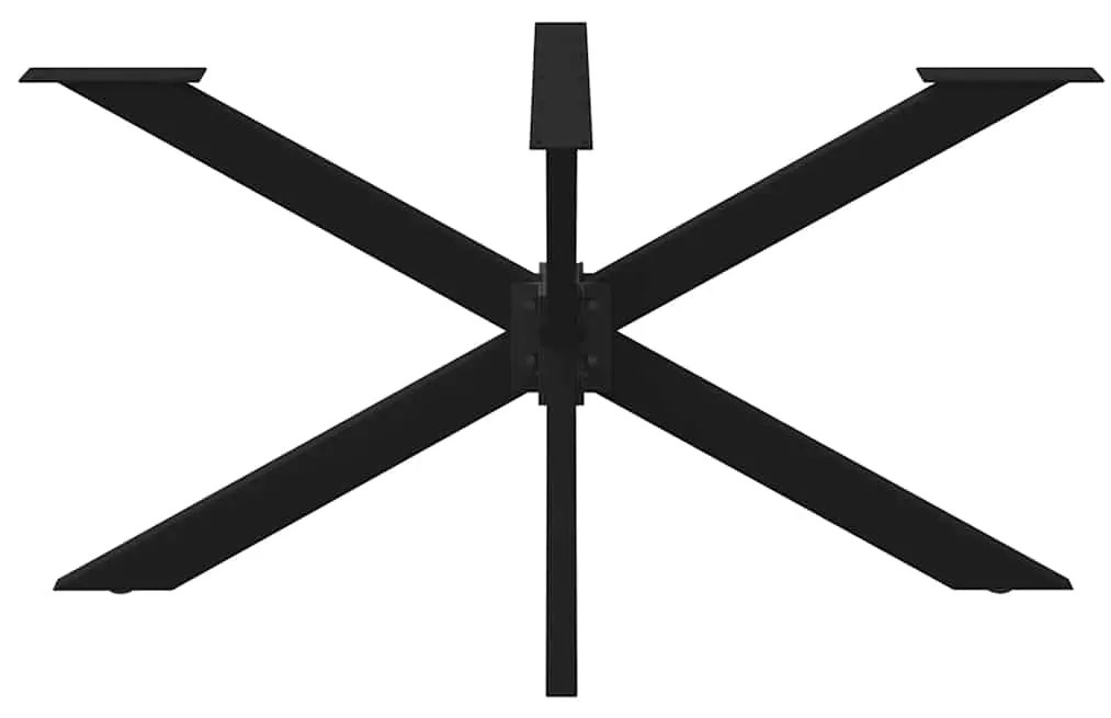 Pé de mesa de jantar em formato de aranha, preto, 150x78x(72-73) cm, a