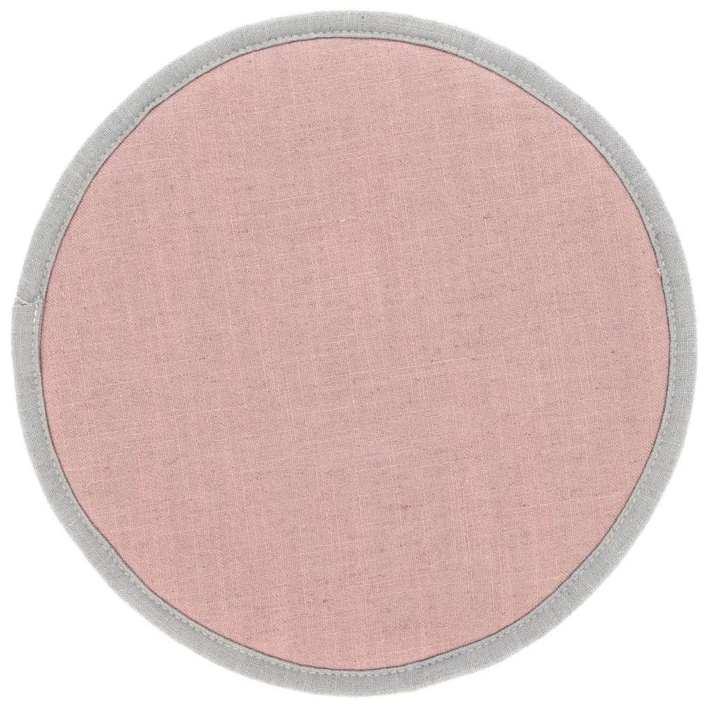 Kave Home - Almofada para cadeira redonda Prisca rosa Ø 35 cm