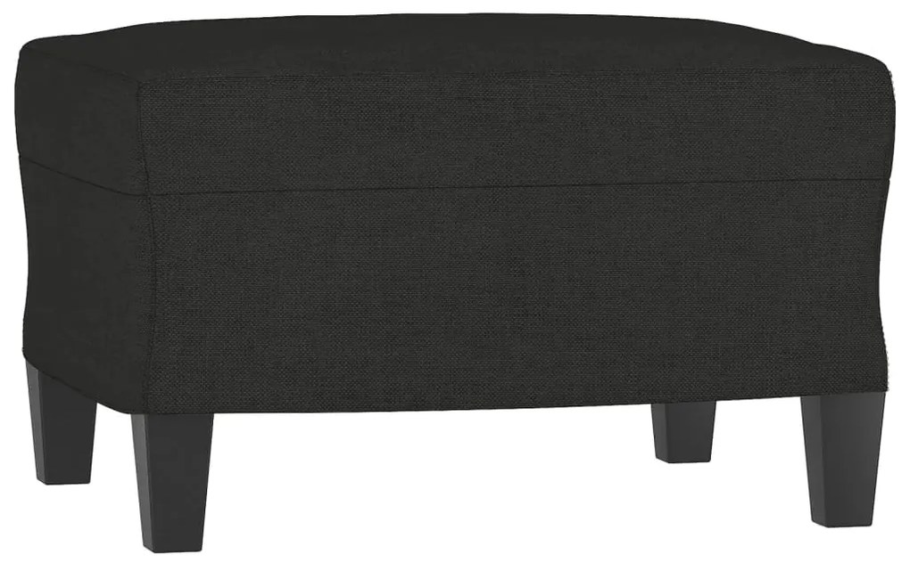 3 pcs conjunto de sofás tecido preto