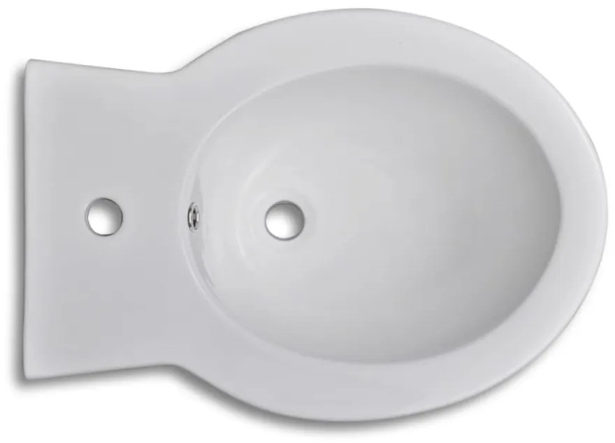 Conjunto com sanita e bidé cerâmica branca