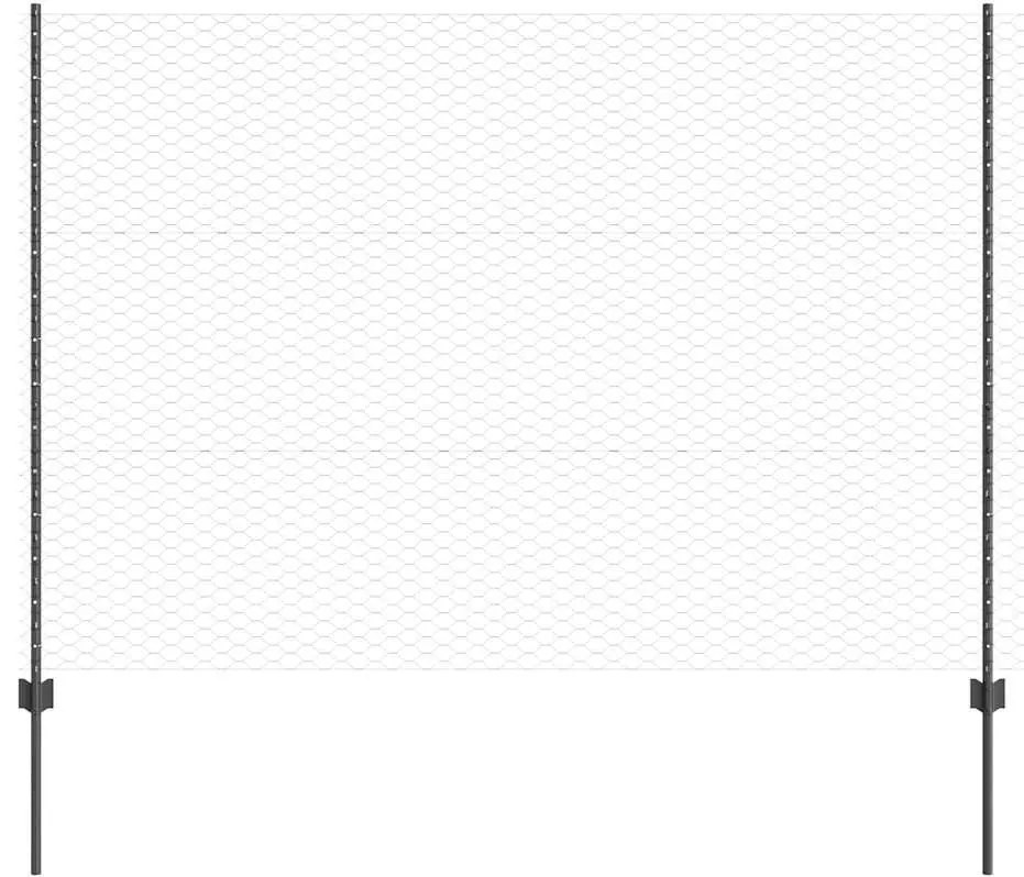 Postes de Cerca vidaXL 10 pcs U-Channel Cinza 150 cm Aço