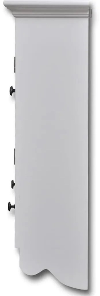 Armário de parede para cozinha com porta de vidro branco