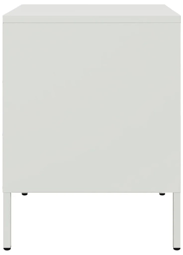 Mesa de cabeceira 36x39x50,5 cm aço branco