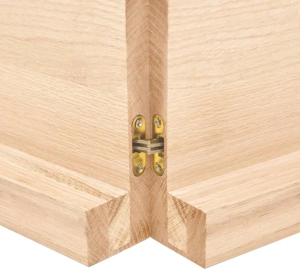 Tampo de mesa 140x50x(2-6) cm carvalho maciço não tratado