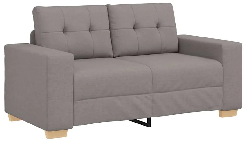 Conjunto de Sofá de 3 Peças com Almofadas em Tecido Taupe