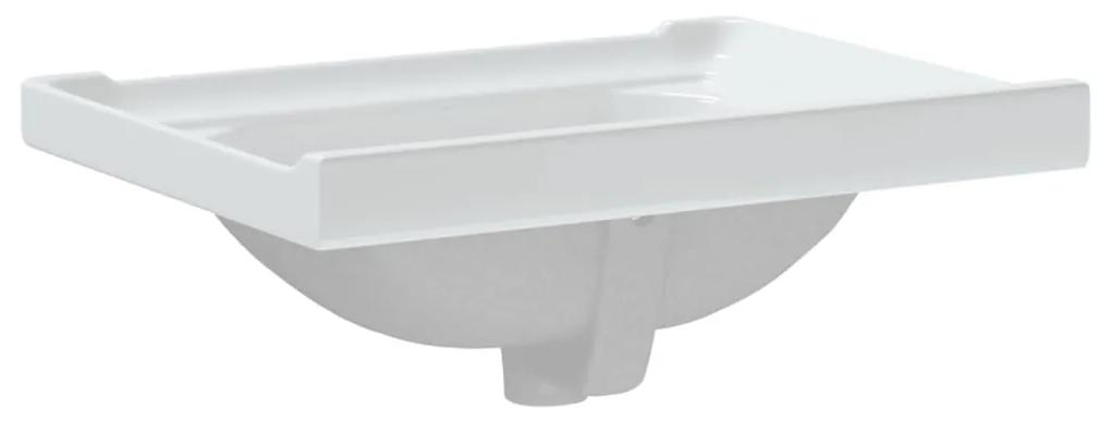 Lavatório casa de banho retangular 61x48x23 cm cerâmica branco
