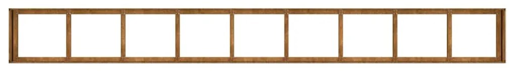 Floreira enferrujada 360x40x40 cm aço resistente