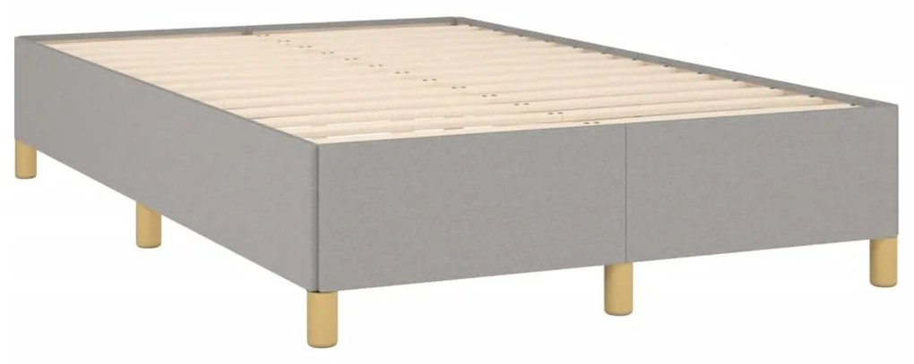 Cama boxspring com colchão 120x190 cm tecido cinzento-claro