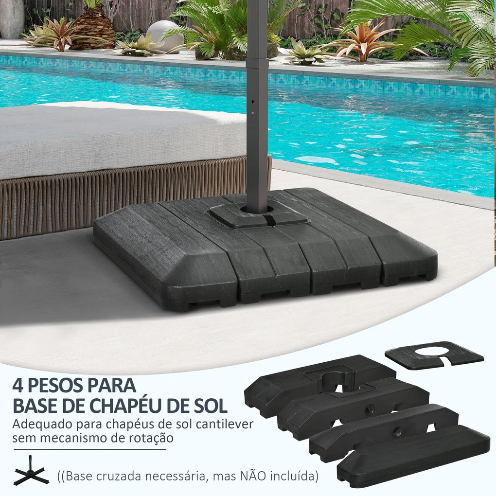 Pesos Base para Chapéu de Sol de 4 Peças Base para Chapéu de Sol Recar