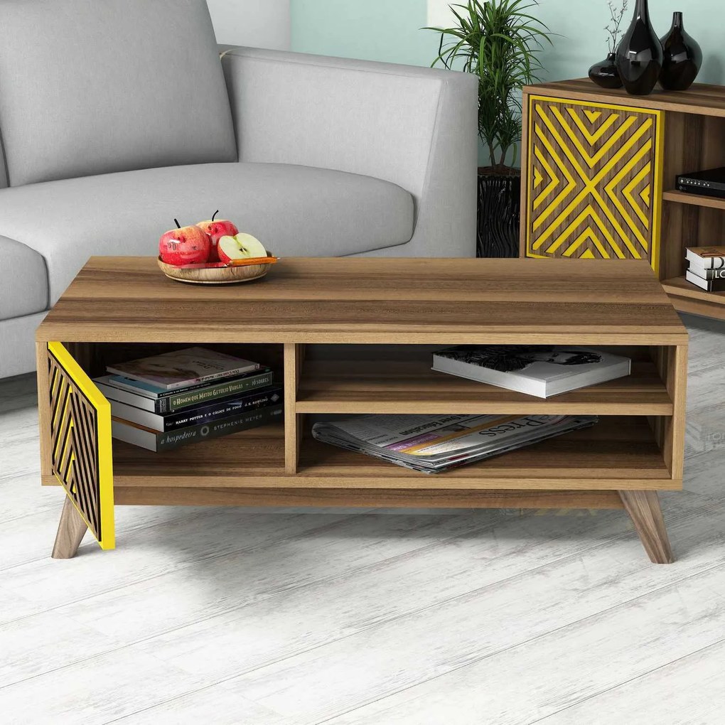 Mesa de Centro Inci – Noz – 105x38,2x60 cm